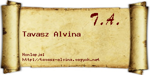 Tavasz Alvina névjegykártya